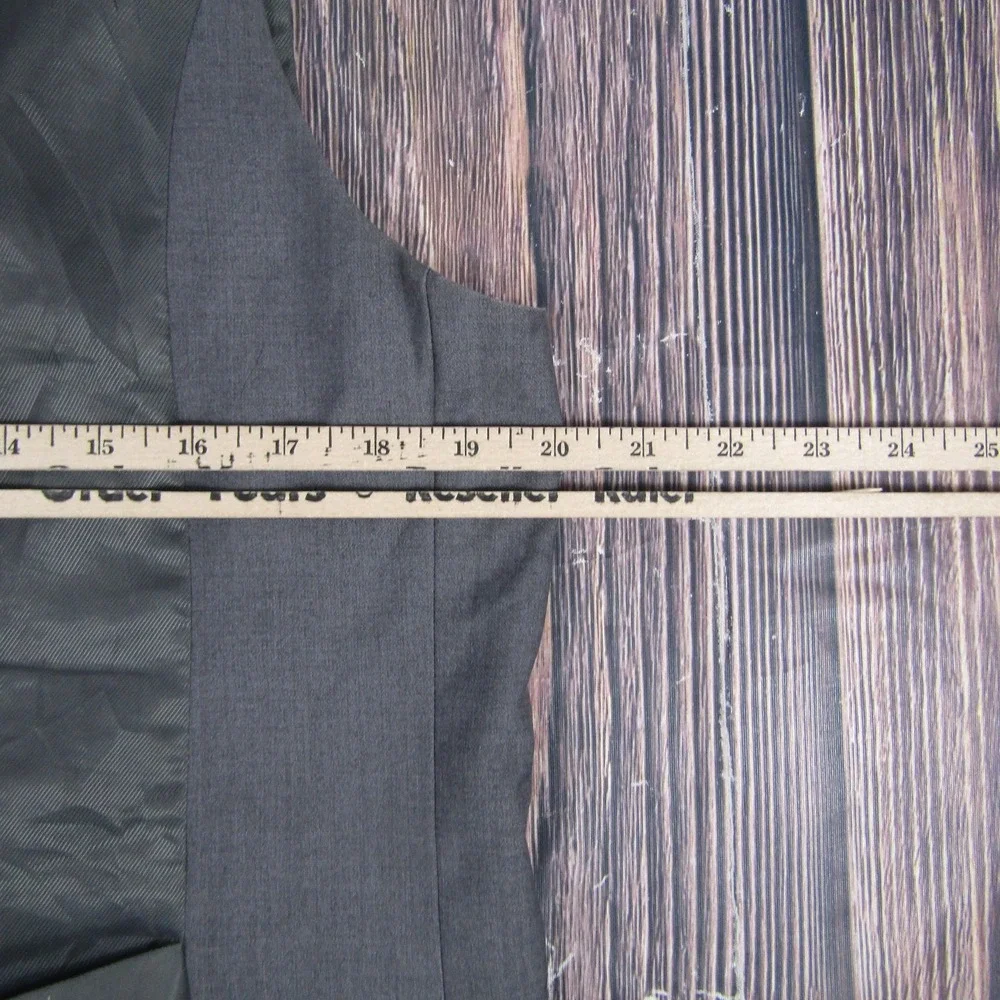 RUTH & BOAZ Vest Mens Medium Gray Dress Suit Waistcoat 4 Button Adjustable Back - Picture 5 of 6